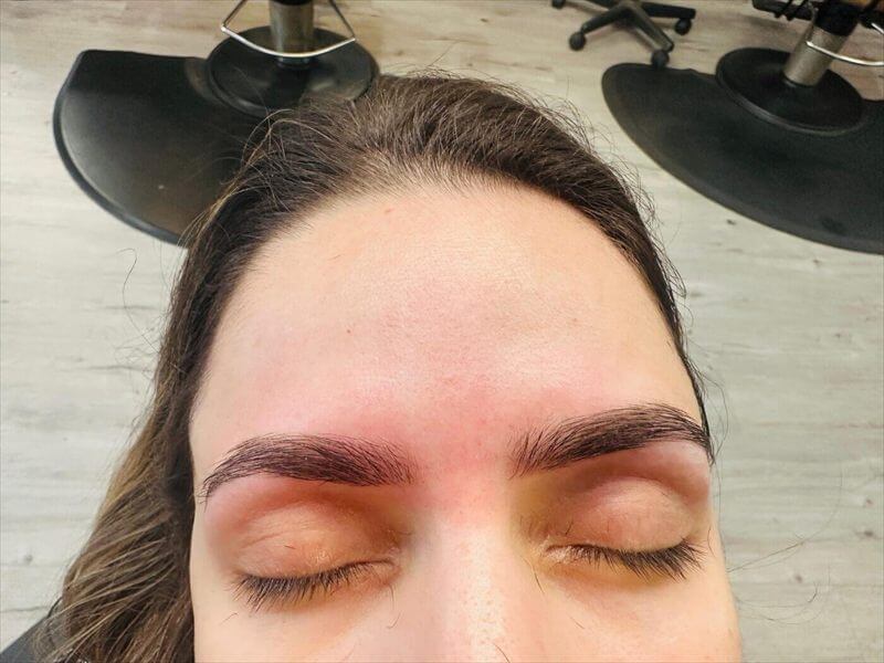 Eyebrow threading result